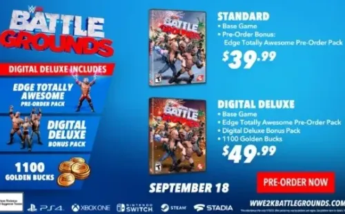 Las dos ediciones de WWE 2K Battlegrounds.