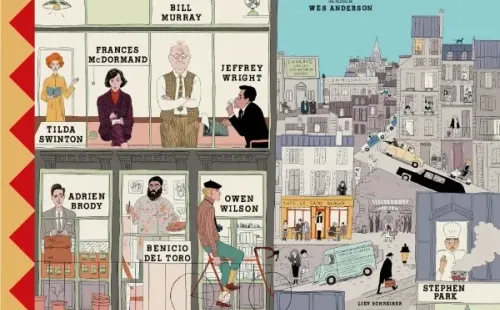 El afiche norteamericano para la esperada nueva película de Wes Anderson, “La Crónica Francesa”.