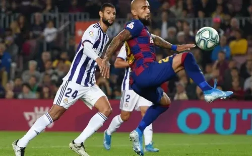 Arturo Vidal marcó contra este mismo rival en la primera rueda. Si la dosificación de Setién continúa para este duelo, el chileno debiese ser titular. (Foto: Getty)