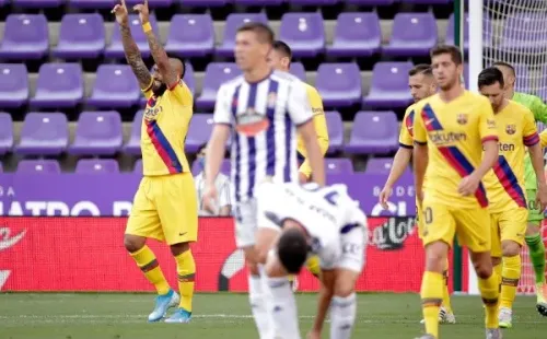 Vidal marcó el único gol en la victoria de Barcelona ante Real Valladolid. (FOTO: Getty)
