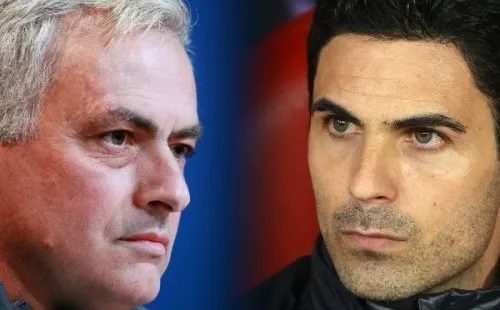 El clásico tendrá duelo de estilos en las bancas, enfrentando a José Mourinho con Mikel Arteta. (Foto: Getty)