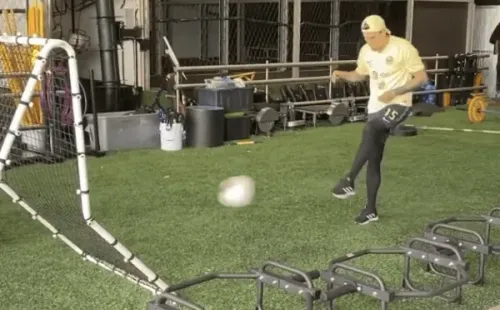 Nicolás Castillo muestra un gran avance, donde incluso ya trabaja con balón. Foto: Instagram