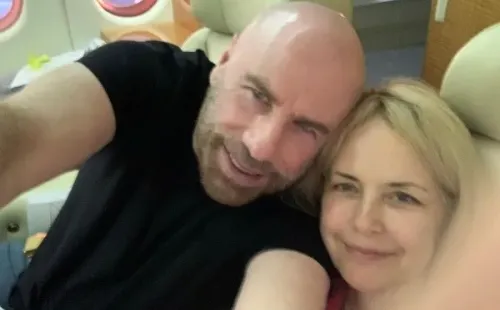 Una de las últimas imágenes en las que John Travolta aparece junto a su esposa, Kelly Preston.