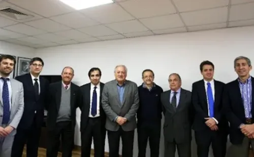 El Tribunal de Disciplina en pleno durante 2018. Es el máximo órgano disciplinario de la ANFP (ANFP)