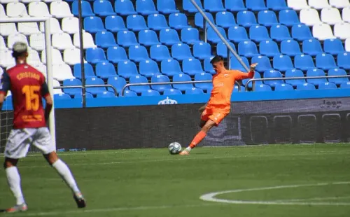 Collao en su primer partido con el Extremadura (La Roja)