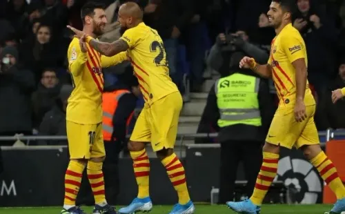 Messi, Vidal y Suárez en la época donde el Barca era puntero (Getty Images)