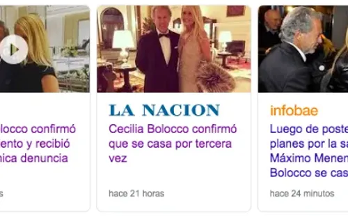 Los medios argentinos acaparan búsquedas en Google de la mano de Cecilia Bolocco.