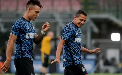 Sánchez podría repetir, al igual que contra Torino, el ataque con Lautaro Martínez. (Foto: Getty)