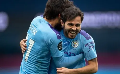 Silva festeja su golazo.