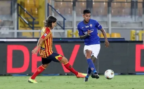 Erick Pulgar entró en los titulares y ha marcado diferencias en la goleada, hasta ahora, de la Fiorentina ante Lecce. Foto: Getty Images