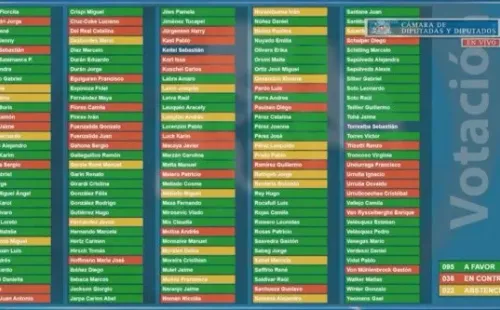 Así votaron los parlamentarios.