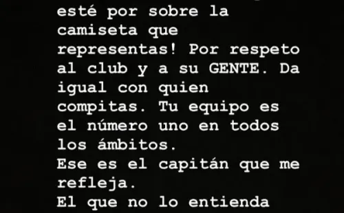 Este fue el potente mensaje de Nicolás Castillo a las palabras de José Pedro Fuenzalida. Foto: Instagram
