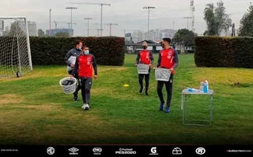 Colo Colo en el regreso a las prácticas.