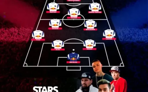 Line Up de Freestylers FC para jugar la final del Red Bull Lola 12 Stars.