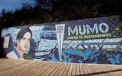 Mosaico dedicado a Raimundo Tupper, en un cerro al interior de San Carlos de Apoquindo.