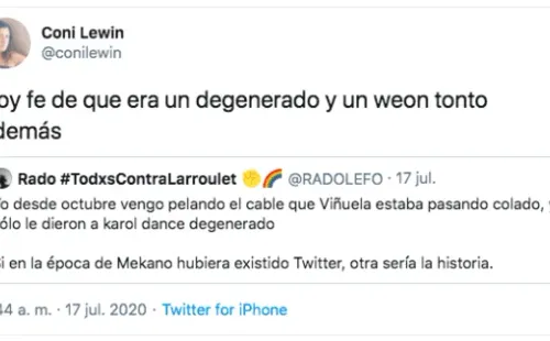 El tuit de Coni Lewin que detonó el relato de la experiencia con José Miguel Viñuela.