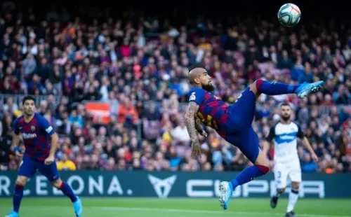 Arturo Vidal during the match between FC Barcelona and Deportivo Alaves, played at the Camp Nou Stadium, corresponding to the week 18 of the Liga Santyander, on 21th December 2019, in Barcelona, Spain. -- (Photo by Urbanandsport/NurPhoto)-Not Released (NR) Editorial Use Only