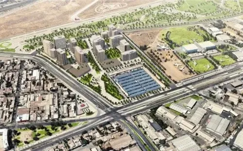 Así se verá desde el aire el proyecto de viviendas para los Juegos Panamericanos 2023.