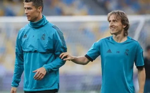 Cristiano Ronaldo junto a Luka Modric juntos en el Real Madrid (Getty Images)