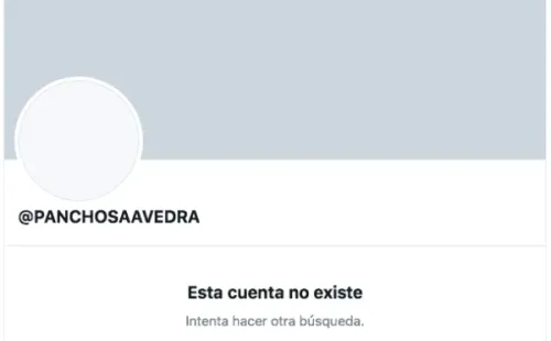 Pancho Saavedra ya no existe en Twitter.