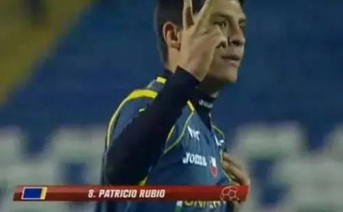 Rubio realizó el provocador gesto en un duelo entre cruzados e hispanos por Copa Chile en 2013.