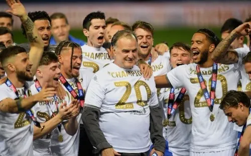 Bielsa y Leeds en los festejos.