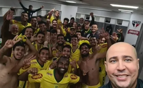 El camarín del Mirassol FC fue una fiesta tras eliminar a Sao Paulo del Campeonato Paulista. Foto: Instagram