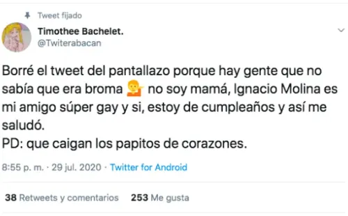 El tuit con la explicación de @Twiterabacan sobre labroma porla pensión alimenticia y el retiro del 10%.