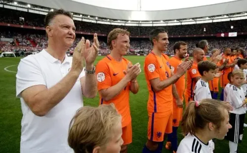Louis van Gaal en un amistoso de la selección de Holanda en 2018 (Getty Images)
