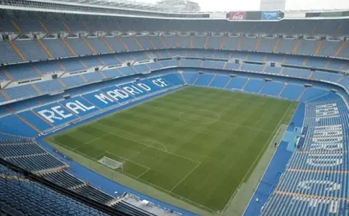 Así era la cancha del Santiago Bernabéu del Real MAdrid.