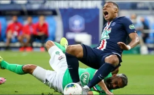 Mbappé sufrió unesguince de tobillo con lesión del ligamento externoen la final de la Copa de Francia contra Saint-Étienne