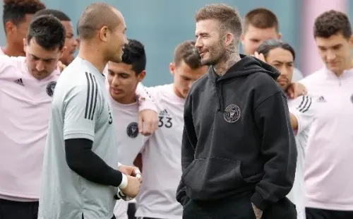 Beckham junto a los jugadores del Inter Miami (Getty Images)