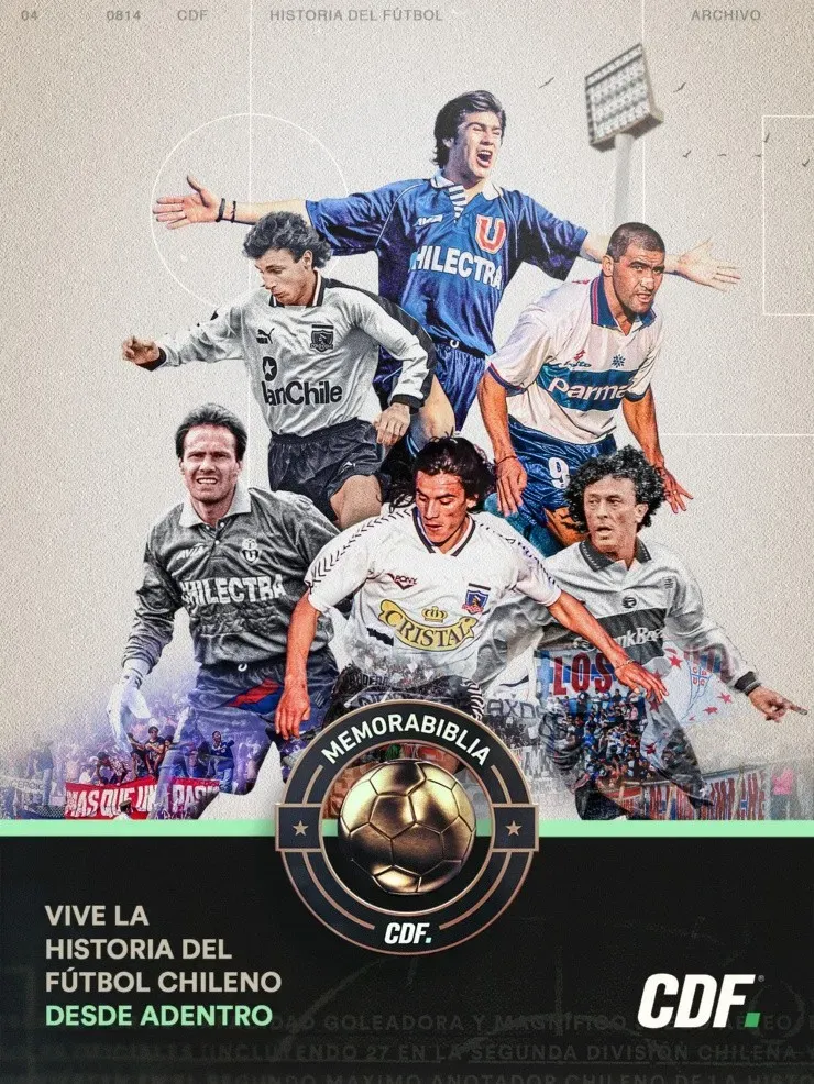 Este es el poster con el que CDF promociona su espacio Memorabiblia, que se estrena este 7 de agosto en todas las señales el canal del fútbol.