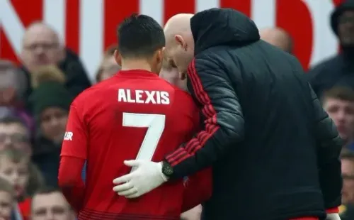 Alexis junto a Ole Gunnar Solksjaer (Getty Images)