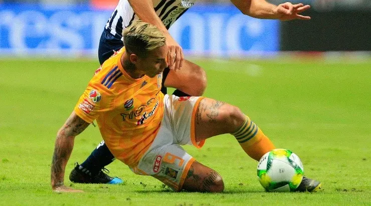 Eduardo Vargas llegó en 2017 a los Tigres de México y registra 40 goles en su cuenta individual (Agencia Uno)