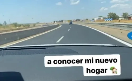 Captura del video de Medel rumbo a Madrid.