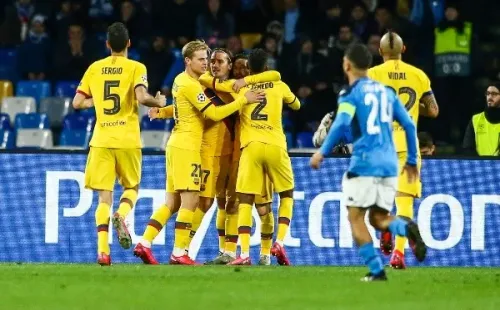 Barcelona – Nápoli en el partido de ida (Getty Images)
