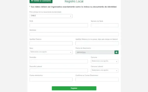 La información que se te pide para crear una cuenta es la misma que se exigía para pedir un permiso temporal, pero ahora será más seguro y quedarás registrado. (Foto: Comisaria Virtual)