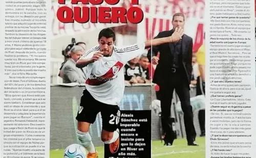“Paso y quiero” se titula la nota de Mundo Millonario que aparece como premonitoria de lo que vivió Alexis Sánchez en su carrera