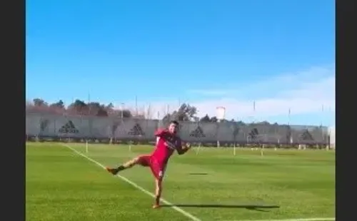 River compartió un video de los trabajos físicos de Paulo Díaz en el retorno a los entrenamientos.