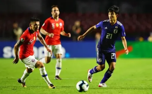 Kubo ante la selección chilena en la última Copa América (Getty Images)
