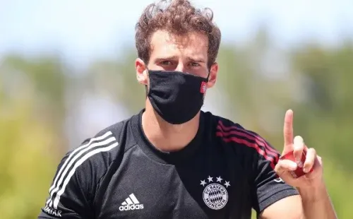 Goretzka entrenando con el Bayern Munich
