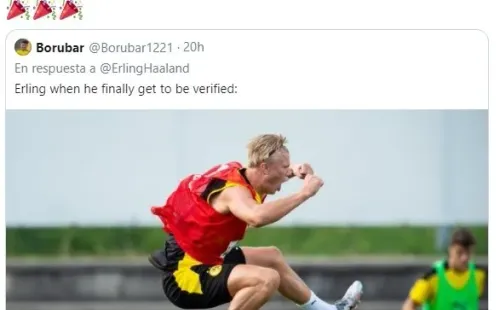 La cuenta del delantero noruego fue autenticada por Twitter apenas 20 horas después del reclamo del goelador.