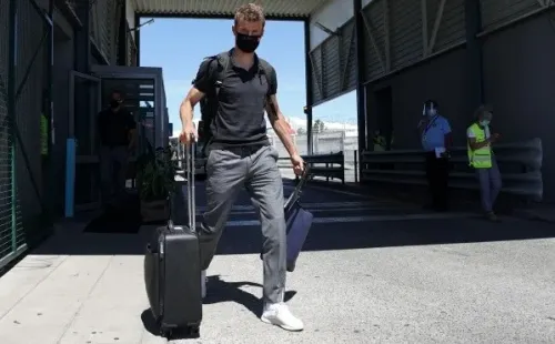 Thomás Müller llegando a Lisboa (Getty Images)