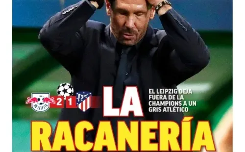 La dura portada de Marca contra Diego Simeone tras la eliminación del Atlético de Madrid en la UEFA Champions League a manos del RB Leipzig.