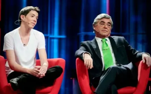 Nano Calderón junto a su padre, Hernán Calderón.