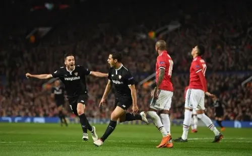El antecedente más próximo es en 2018. Sevilla eliminó en Old Trafford a Manchester United en los octavos de final de la Champions League. Esta semana se vuelven a encontrar. (Foto: Getty)