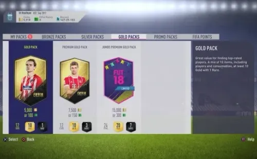 El contenido de los sobres es un misterio para los jugadores del Ultimate Team de FIFA.