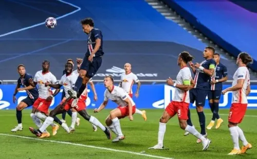 Marquinhos abrió el marcador para la goleada del PSG ante RB Leipzig. Foto: Twitter