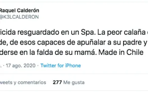El tuit de Kel sobre Nano, al que se refiere Raquel Argandoña.